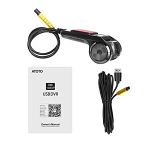 ATOTO AC-44P2 1080P USB DVR On-Dash Camera - Sony Sensor Image- Recording Video On Camera End -Compatible with ATOTO A6 & S8 Series. Not Compatible with F7 Series and P8 Series