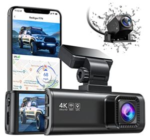redtiger f7n 4k dual dash cam built-in wifi gps front 4k/2.5k and rear 1080p dual dash camera for cars,3.18 inch display,170 deg wide angle dashboard camera recorder,support 256gb max