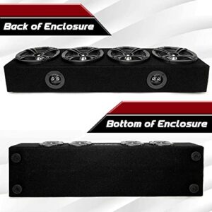 MENACE AUDIO Car Audio Midrange Enclosure 4 x 6.5 2000Watts VOICEBOX (MA-VB6525-4S) Silver