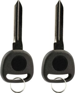 keylessoption uncut blank ignition car key blade master keyblank plastic head for b110, b110-p (pack of 2)