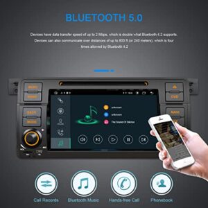 SWTNVIN Car Stereo Radio Compatible with BMW 3 Series 1999 2000 2001 2002 2003 2004(E46) Rover75 MG ZT Android 11 Octa-Core 2G RAM 32G ROM 7 Inch HD Support BT5.0 Wifi GPS TPMS Steering Wheel DVD Play