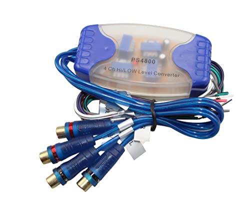 4 Channel Line Out Converter Hi to Low Level RCA Output PS4800 Car Audio Parts