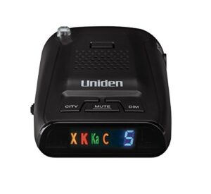uniden dfr3 long range laser/radar detector with 360 degree protection, 3 modes, highway/city/city 1 modes, easy to read icon display with numeric signal strength counter