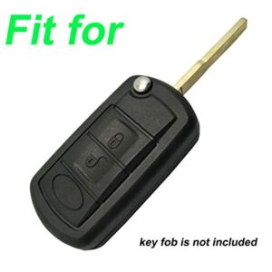 Keyless Entry Remote Key Fob Skin Cover Protective Silicone Rubber key Jacket Protector for Land Rover Discovery LR3 Range Rover Sport (Black)