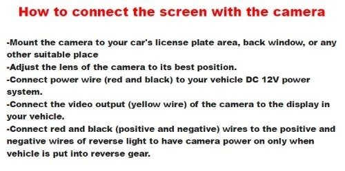 BW 4.3 Inch TFT LCD Screen Adjustable Car Monitor for Vehicle Backup Cameras Security CCTV Camera and Car DVR