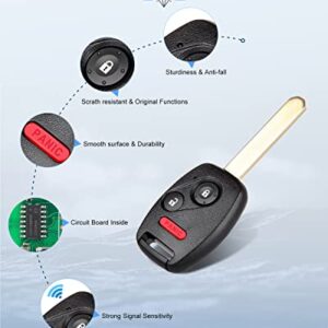 ECCPP Replacement Uncut 433MHz Keyless Entry Remote Key Fob fit for 2005-2008 Honda Pilot CWTWB1U545 (Pack of 1)