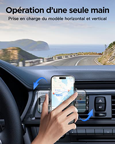 Wireless Car Charger - Lekente 15W Qi Fast Charging Car Phone Mount | Auto-Clamping Air Vent Car Cell Phone Holder for iPhone 14/13 /12/11 /X/XR/XS /8 Pro Max Mini Plus Samsung Galaxy Series