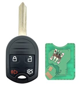 keyless remote car key fob fit for ford explorer 2001-2015 mustang 2005-2014 expedition 2003-2017 edge 2007-2015 focus 2006-2011 lincoln mercury sable cwtwb1u793 (black)