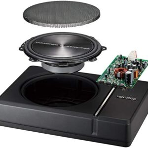 Kenwood KSC-PSW8 250W Max (150W RMS) Single 8" Under Seat Powered Subwoofer Enclosure W/Remote Control