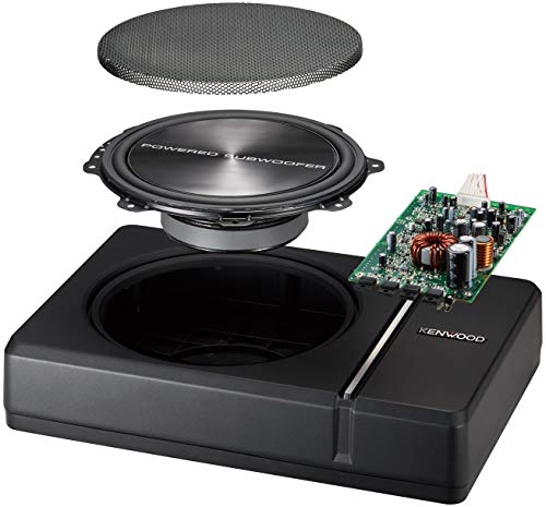 Kenwood KSC-PSW8 250W Max (150W RMS) Single 8" Under Seat Powered Subwoofer Enclosure W/Remote Control