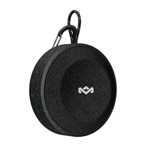house of marley no bounds: waterproof speaker with wireless bluetooth connectivity, 10 hours of indoor/outdoor playtime, and sustainable materials, black