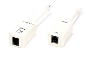 the cimple co 2 wire, 1 line dsl filter – for removing noise and other problems from dsl related phone lines – 2 pack