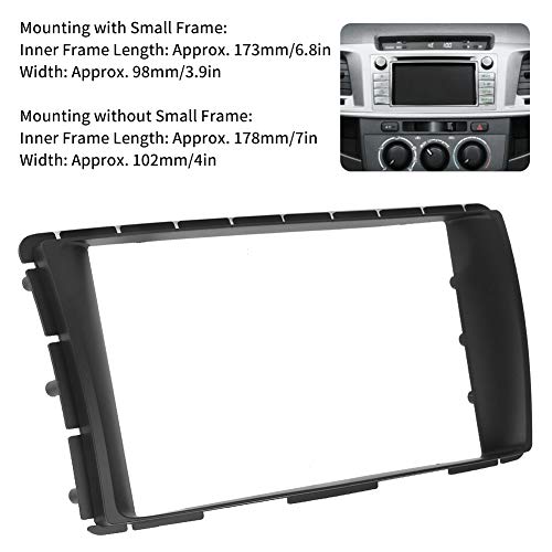 Double DIN Car Stereo Install Kit | 2Din 7in Navigation Fascias Frame DVD Radio Player Panel Trim Fits for Toyota Hilux 2012-2014 Vigo 2012-2014 Fortuner 2012-2014