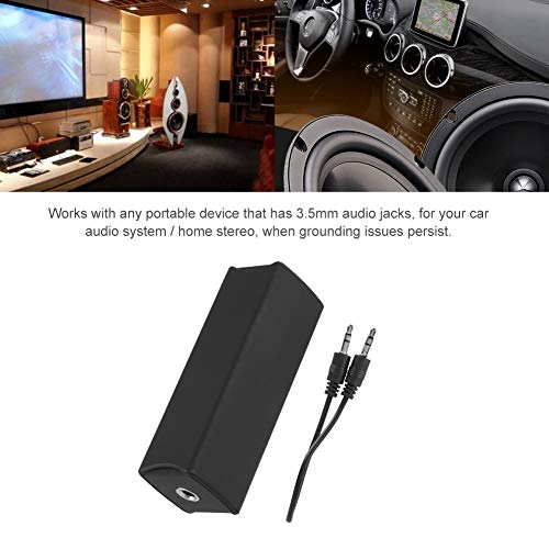 Ground Loop Noise Isolator Noise Filter Eliminator with 3.5mm Audio Cable for Car Stereo Systems and Home Audio Systems
