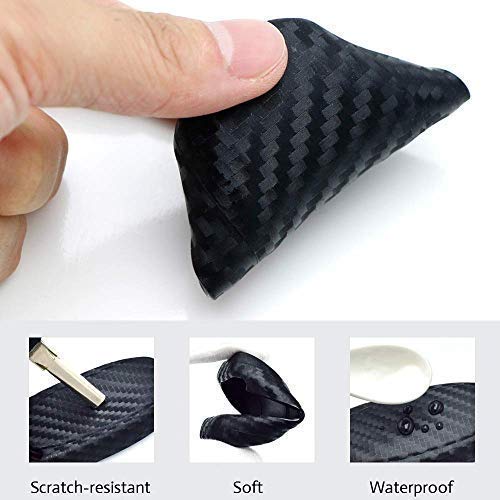 iJDMTOY Carbon Fiber Pattern Soft Silicone Key Fob Cover Case Compatible with Mitsubishi Lancer Evolution or Outlander