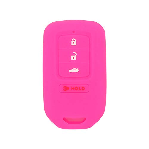 SEGADEN Silicone Cover Protector Case Holder Skin Jacket Compatible with HONDA 3+1 Hold Button 4 Buttons Smart Remote Key Fob CV4210 Rose