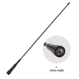 Radioddity RD-332 14.96in SMA-Male High Gain Antenna for Radioddity GM-30 GD-77 GD-77S VHF/UHF 136-174/400-470MHz Dual Band Handheld Radio