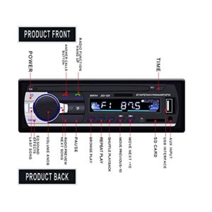 Eaglerich 12V Car Stereo FM Radio MP3 Audio Player Built in Bluetooth Phone with USB SD MMC Port Car Radio Bluetooth in-Dash 1 DIN ISO Connector