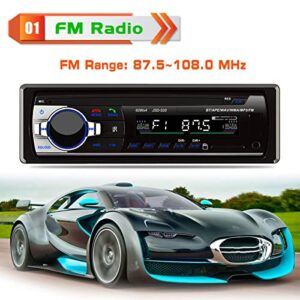 Eaglerich 12V Car Stereo FM Radio MP3 Audio Player Built in Bluetooth Phone with USB SD MMC Port Car Radio Bluetooth in-Dash 1 DIN ISO Connector