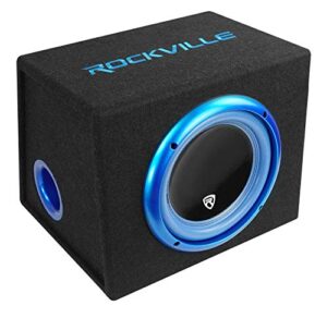 rockville rvb10.1a 10 inch 500w active powered car subwoofer+sub enclosure box