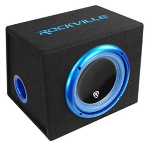 Rockville RVB10.1A 10 Inch 500W Active Powered Car Subwoofer+Sub Enclosure Box