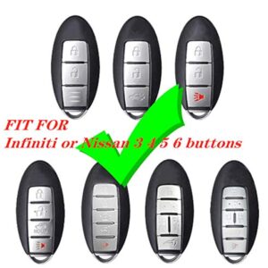 KAWIHEN Uncut Transponder Ignition Key Blank Remote Key Fob Compatible with for 3 4 5 Buttons KR5S180144014 CWTWB1U808 CWTWB1U818 285E3-3SG0D KR55WK48903 KR55WK49622 285E3EH12A