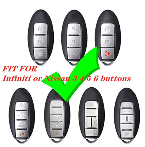 KAWIHEN Uncut Transponder Ignition Key Blank Remote Key Fob Compatible with for 3 4 5 Buttons KR5S180144014 CWTWB1U808 CWTWB1U818 285E3-3SG0D KR55WK48903 KR55WK49622 285E3EH12A