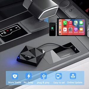 OTTOCAST Wireless CarPlay Adapter 2022 Speed Fastest Apple Wireless CarPlay Dongle Plug & Play 5Ghz WiFi Auto Connect No Delay Online Update, U2-AIR for OEM Wired CarPlay Cars Model Year After 2016