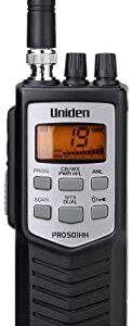 Uniden PRO501HH Pro-Series 40-Channel Portable Handheld CB Radio/Emergency/Travel Radio, Large LCD Display, High/Low Power Saver, 4-Watts, Auto Noise Limiter, NOAA Weather, and Earphone Jack