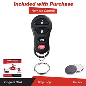 KeylessOption Keyless Remote Fob Uncut Ignition Car Key for Jeep Liberty, Stratus, Intrepid GQ43VT17T, 04602260