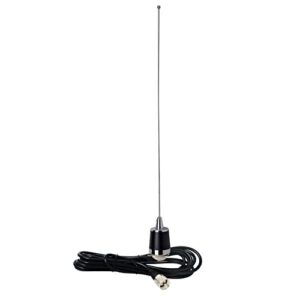 HYS TCJ-N1 Dual Band NMO 144Mhz/430Mhz Mobile FM Transceiver 2M/70cm Antenna with 13 ft RG58 Coax Cable NMO to UHF PL259 Connector for Yaesu Kenwood HYT Vertex Icom Mobile Radios