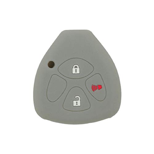 SEGADEN Silicone Cover Protector Case Holder Skin Jacket Compatible with TOYOTA SCION 3 Button Remote Key Fob CV4421 Gray