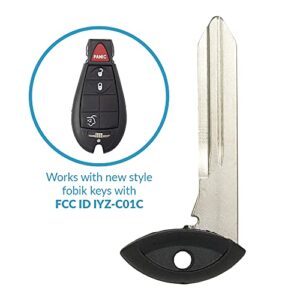 Keyless2Go Replacement for New Uncut Fobik Remote Blank Emergency Key Blade Y171 (2 Pack)