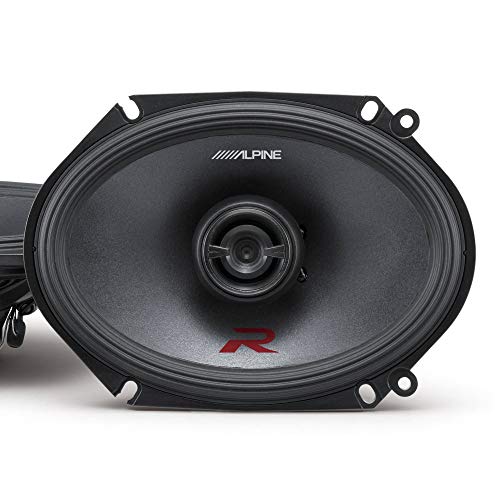 Alpine R-Series 6 x 8 Inch 300 Watt Component 2-Way Car Speakers, Pair R-S68