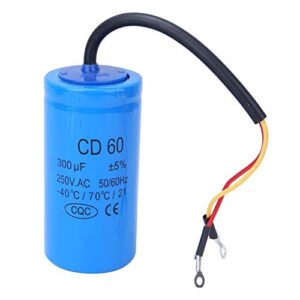cd60 capacitor, 250v 300uf switching capacitor accessories for explosion-proof household appliances, -40 ° c / 70 ° c / 21 start capacitor 300uf capacitor