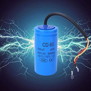 CD60 Capacitor, 250V 300uf switching capacitor Accessories for explosion-proof household Appliances, -40 ° C / 70 ° C / 21 Start Capacitor 300uf Capacitor