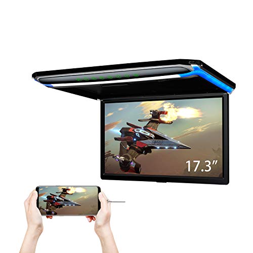 XTRONS® 17.3 Inch 16:9 Ultra-Thin FHD Digital TFT Screen 1080P Video Car Overhead Player Roof Mounted Monitor HDMI Port 1920 * 1080 Full High Definition (No DVD)