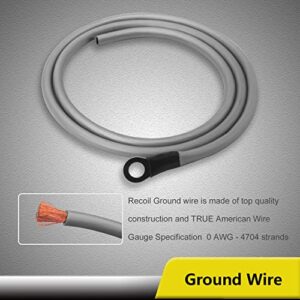 RECOIL RCK0 True 0 Gauge Complete CCA Amplifier Wiring Kits with OFC RCA Cable