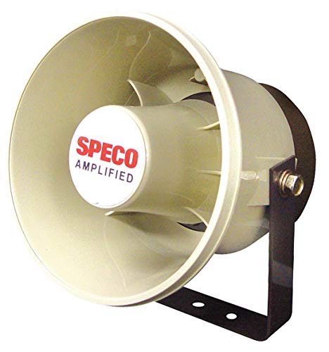 Speco ASPC20 20W 6" Weatherproof Amplified PA Speaker Also for Digital Deterrent