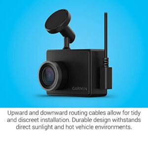 Garmin Dash Cam 47, 1080p, 140-degree FOV, Remotely Monitor Your Vehicle and Signature Series Cloth