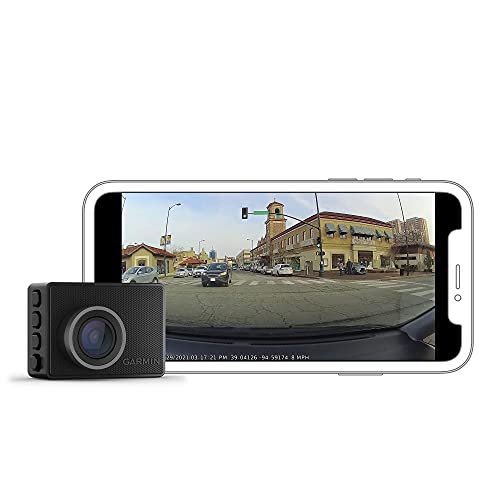 Garmin Dash Cam 47, 1080p, 140-degree FOV, Remotely Monitor Your Vehicle and Signature Series Cloth