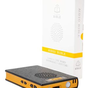 Talking Bible - Electronic Holy Bible Audio Player in English for Seniors, Kids and The Blind, Solar Powered, KJV (King James Version), Black
