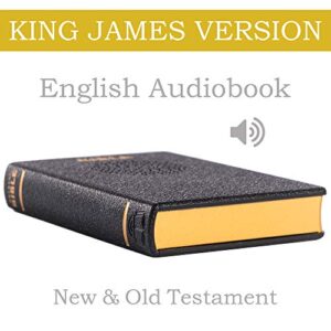 Talking Bible - Electronic Holy Bible Audio Player in English for Seniors, Kids and The Blind, Solar Powered, KJV (King James Version), Black