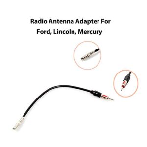 RED WOLF Replacement for Ford 2006-2012, Lincoln 2006-2010, Mercury 2006-2009 Aftermarket Stereo Install Wiring Harness with RCA Adapter, Radio Antenna Adapter Plug Connector