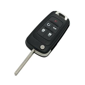 segaden remote flip key shell compatible with chevrolet buick gmc 5 button keyless entry remote key case fob pg660d