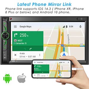 Double Din Car Multimedia System: 7 Inch HD Touchscreen Car Stereo Receiver – Bluetooth Car Radio MP5 Player with Mirror Link | Rear View Camera | MP3 | AM/FM | USB/SD/AUX | Steering Wheel Control