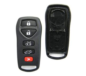 replacement case compatible with 2004-2009 nissan quest 6-button key fob remote (fcc id: kbrastu51, p/n: 28268-5z200)