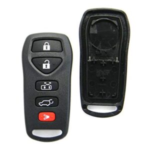 Replacement Case Compatible With 2004-2009 Nissan Quest 6-Button Key Fob Remote (FCC ID: KBRASTU51, P/N: 28268-5Z200)