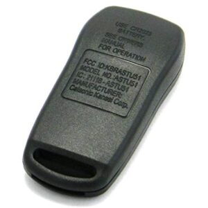 Replacement Case Compatible With 2004-2009 Nissan Quest 6-Button Key Fob Remote (FCC ID: KBRASTU51, P/N: 28268-5Z200)