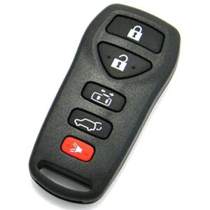 Replacement Case Compatible With 2004-2009 Nissan Quest 6-Button Key Fob Remote (FCC ID: KBRASTU51, P/N: 28268-5Z200)